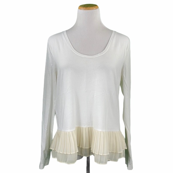 J. Crew Factory Pleated Peplum Tee